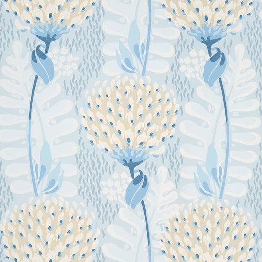 Tiverton Wallpaper - Spa Blue - Thibaut - T10645 - Premier Wallcovering