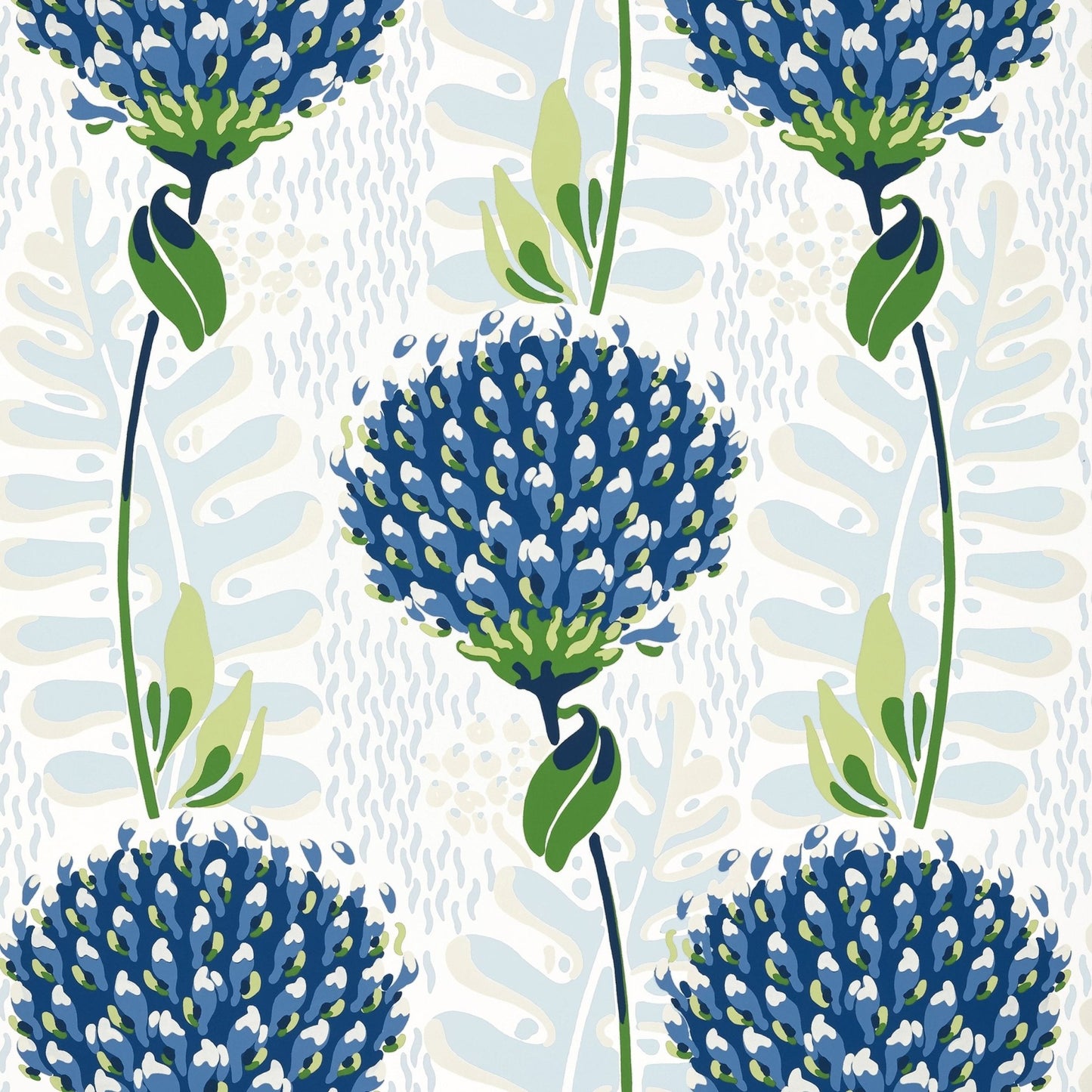 Tiverton Wallpaper - Blue & Green - Thibaut - T10650 - Premier Wallcovering