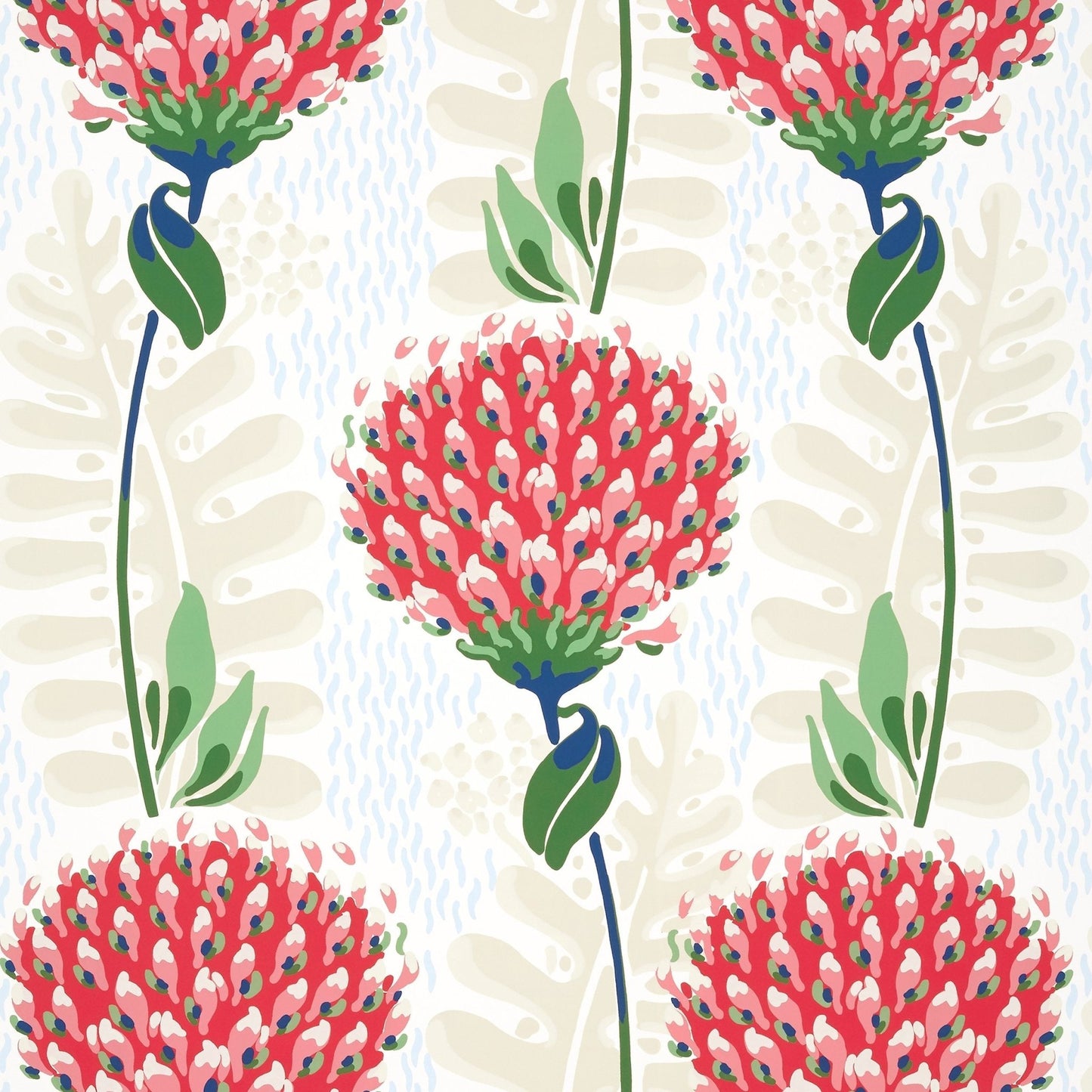 Tiverton Wallpaper - Red - Thibaut - T10647 - Premier Wallcovering