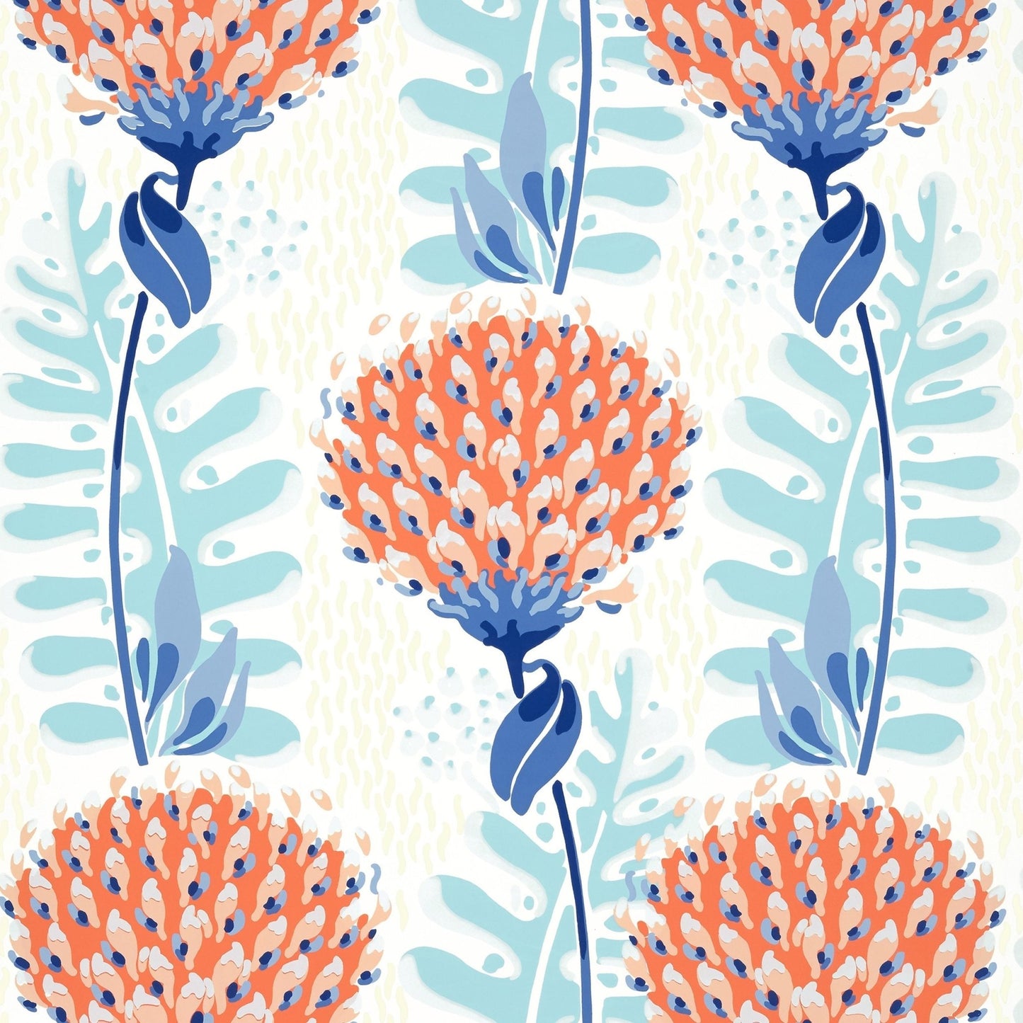 Tiverton Wallpaper - Coral - Thibaut - T10649 - Premier Wallcovering