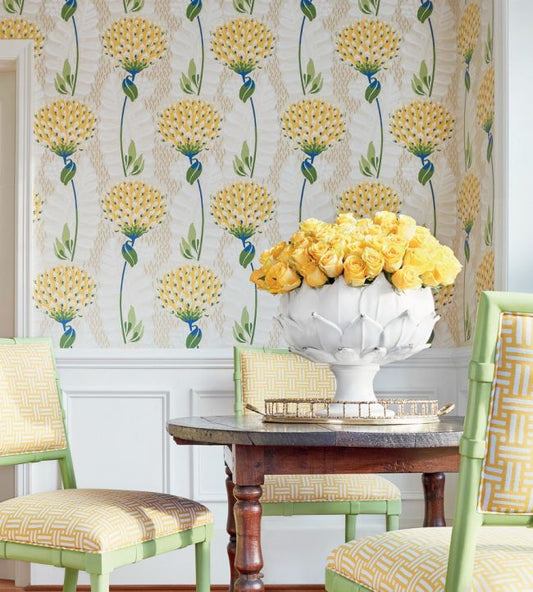 Tiverton Wallpaper - Spa Blue - Thibaut - T10645 - Premier Wallcovering
