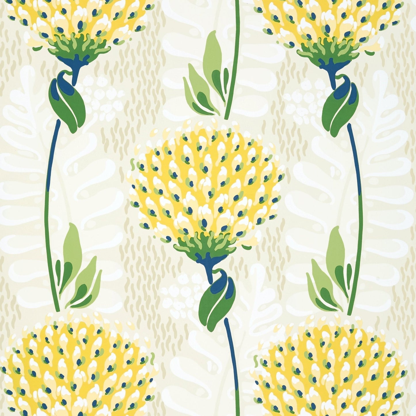 Tiverton Wallpaper - Yellow - Thibaut - T10646 - Premier Wallcovering
