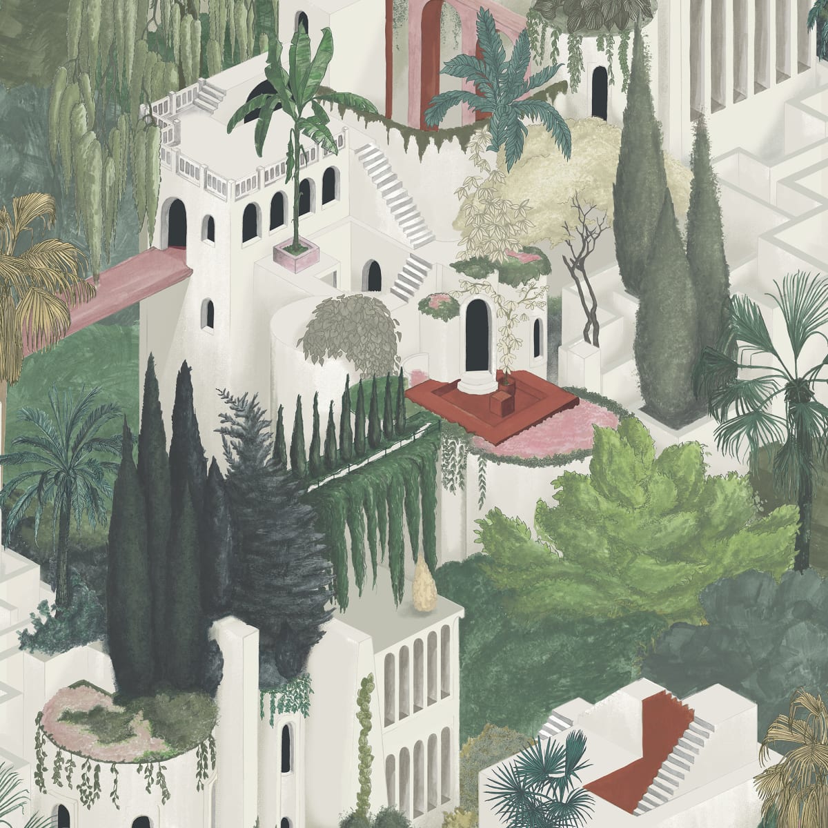 Toledo Wallpaper - Pearl - Rebel Walls - R17513 - Premier Wallcovering