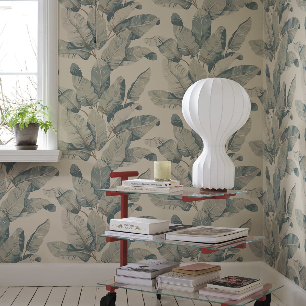 Tom Wallpaper - Misty Blue - Sandberg - S10434 - Premier Wallcovering