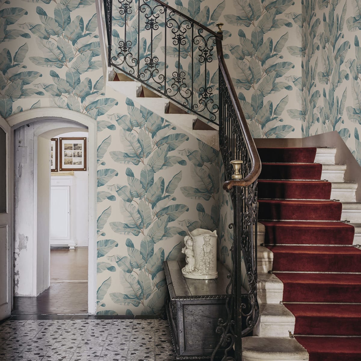 Tom Wallpaper - Misty Blue - Sandberg - S10434 - Premier Wallcovering