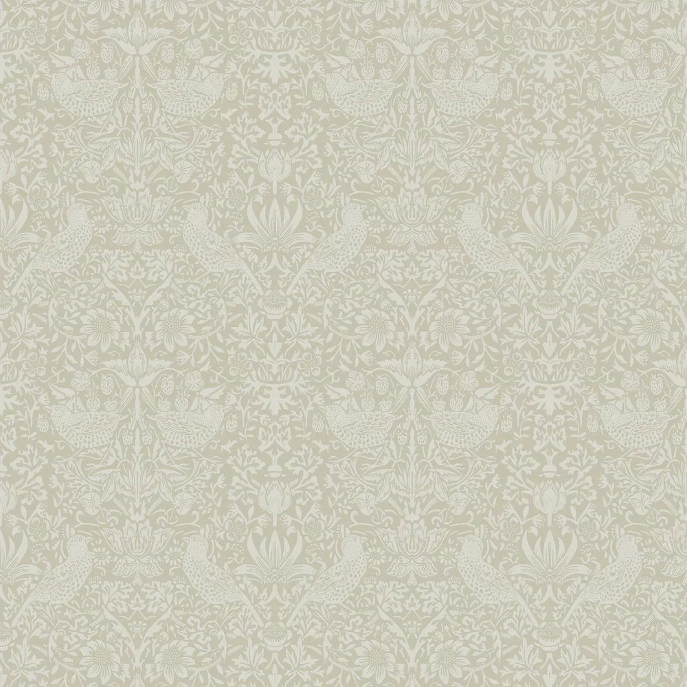 Tonal Bird Garden Wallpaper - Neutral - NextWall - NW54407 - Premier Wallcovering