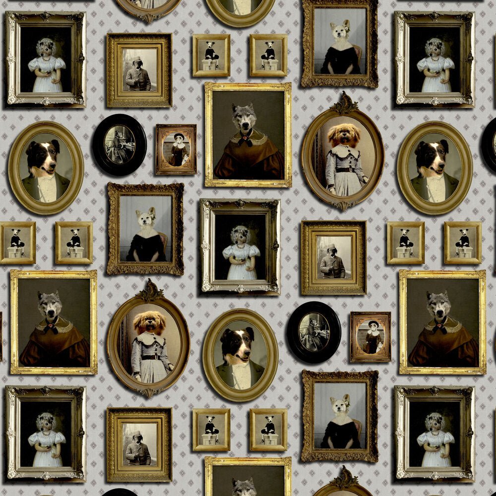 Top Dog Wallpaper - Cream - The Graduate Collection - CC1TDOGCREAM - Premier Wallcovering