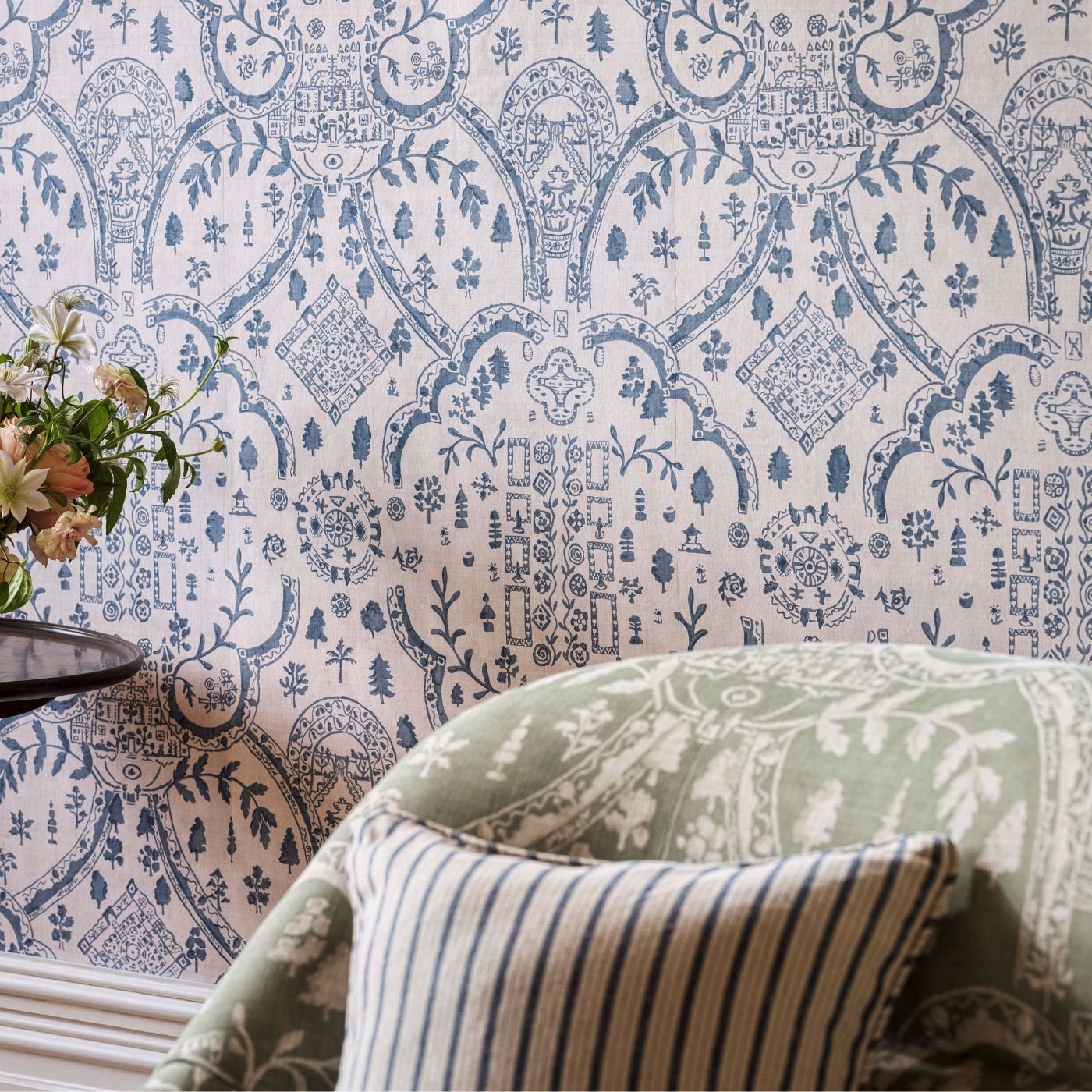 Topiary View Wallpaper - Wedgwood - Sanderson - DHIP217510 - Premier Wallcovering