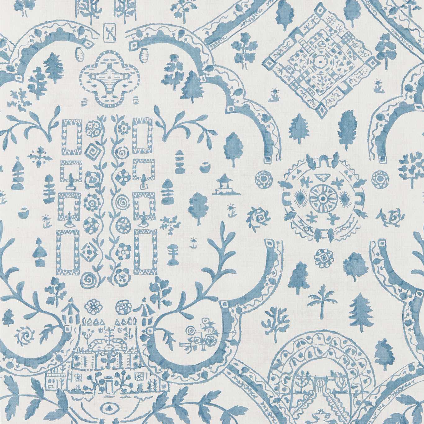 Topiary View Wallpaper - Wedgwood - Sanderson - DHIP217510 - Premier Wallcovering