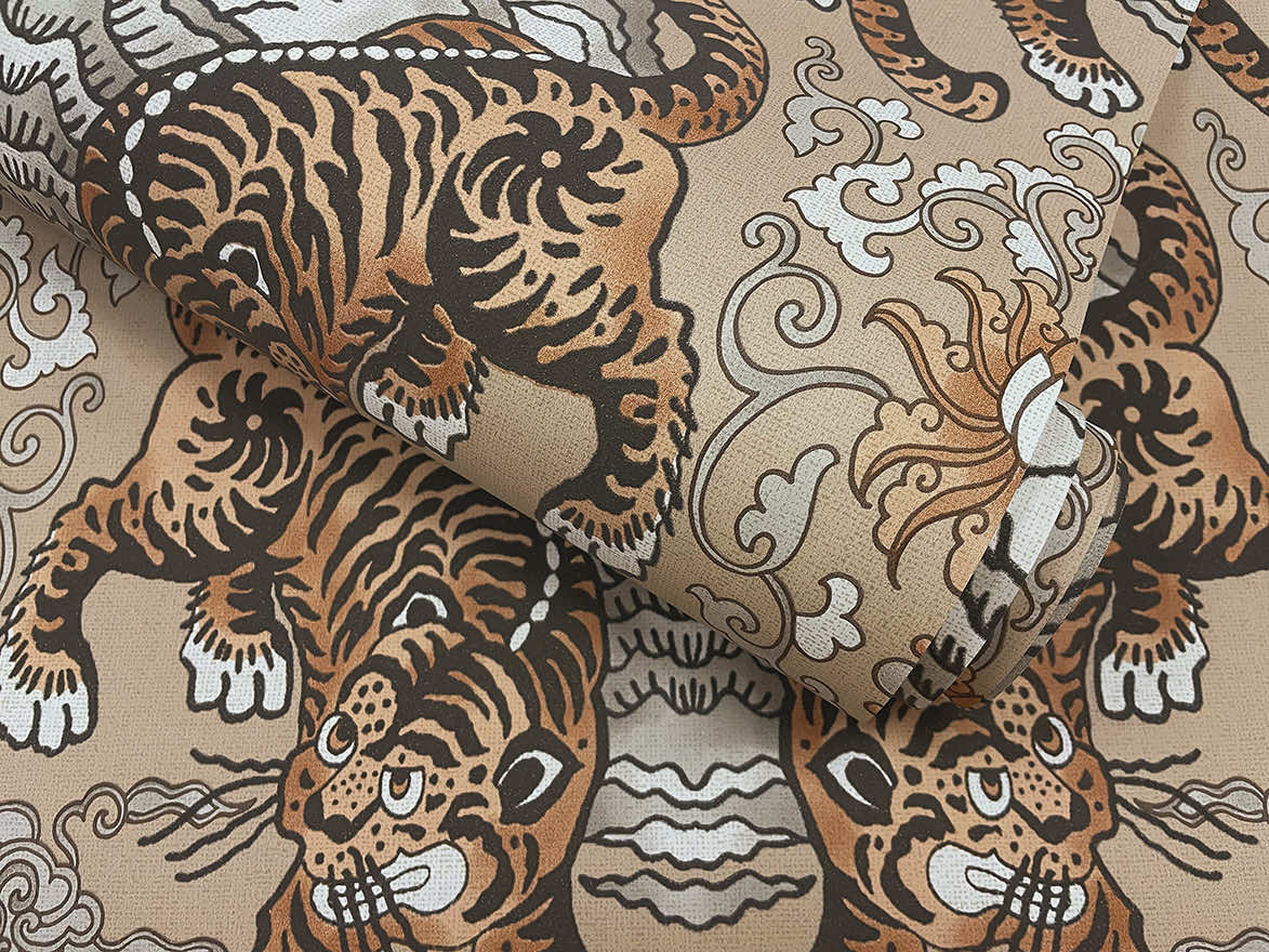Tora Wallpaper - Taupe - Holden Décor - 65910 - Premier Wallcovering