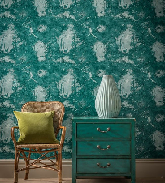 Torridon Wallpaper - Woodsmoke - Mulberry Home - FG076/A15 - Premier Wallcovering
