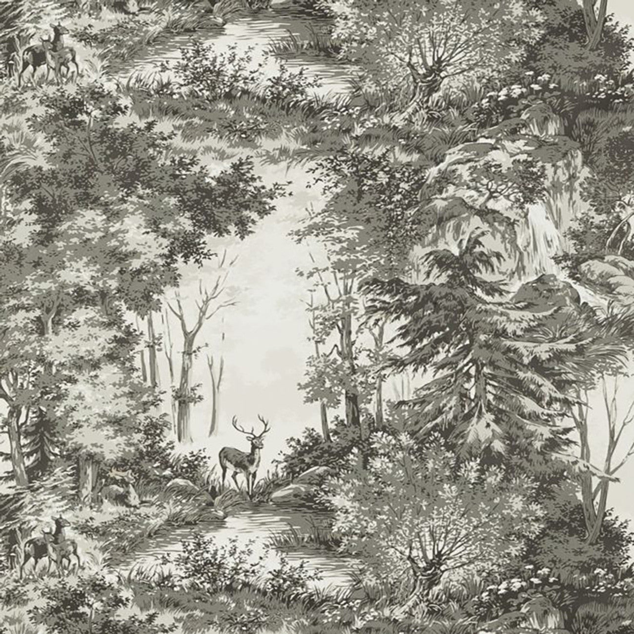 Torridon Wallpaper - Woodsmoke - Mulberry Home - FG076/A15 - Premier Wallcovering