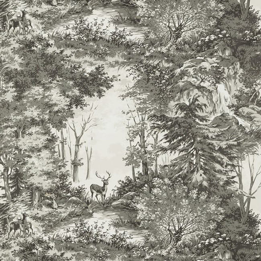 Torridon Wallpaper - Woodsmoke - Mulberry Home - FG076/A15 - Premier Wallcovering