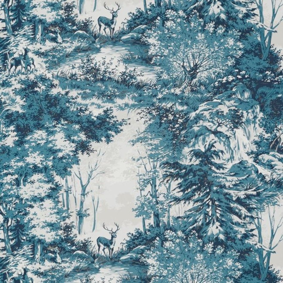 Torridon Wallpaper - Indigo - Mulberry Home - FG076/H10 - Premier Wallcovering