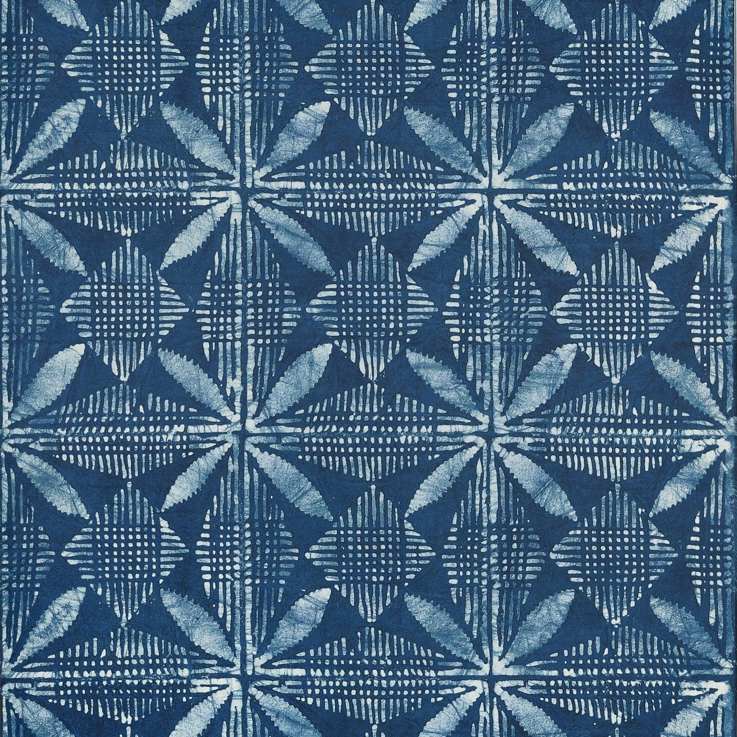 Tortuga Batik Wallpaper - Navy - Thibaut - T15837 - Premier Wallcovering