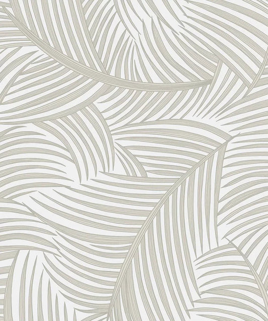Tossed Palm Fronds Wallpaper - Sea Salt - NextWall - NW51907 - Premier Wallcovering