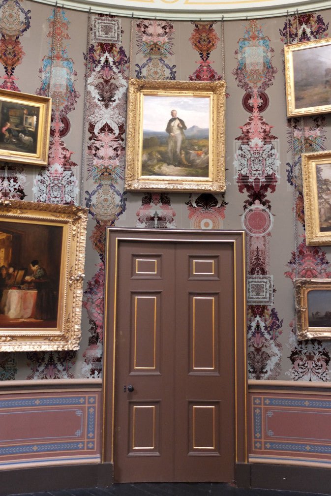 Totem Damask Wallpaper - Rum & Raisin - Timorous Beasties - ROR/TTD/MATT/06 - Premier Wallcovering