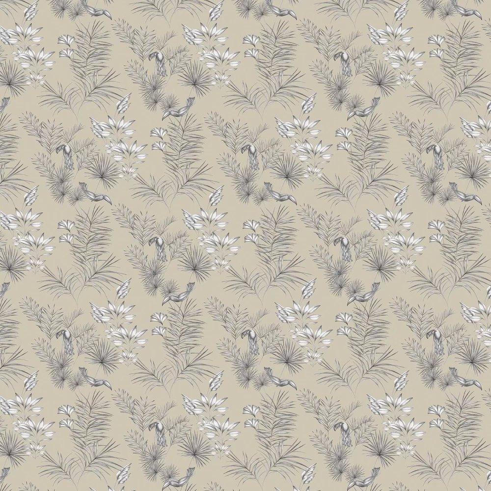 Toucan Wallpaper - Toile Linen - Ohpopsi - WLD53112W - Premier Wallcovering