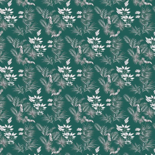 Toucan Wallpaper - Rainforest Green - Ohpopsi - WLD53111W - Premier Wallcovering