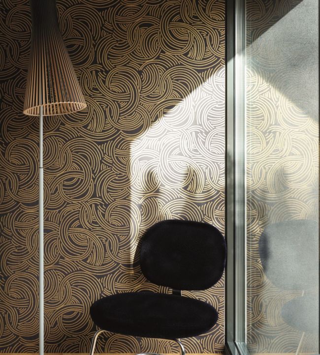 Tourbillon Wallpaper - Gold - 4809 - Farrow & Ball - Premier Wallcovering