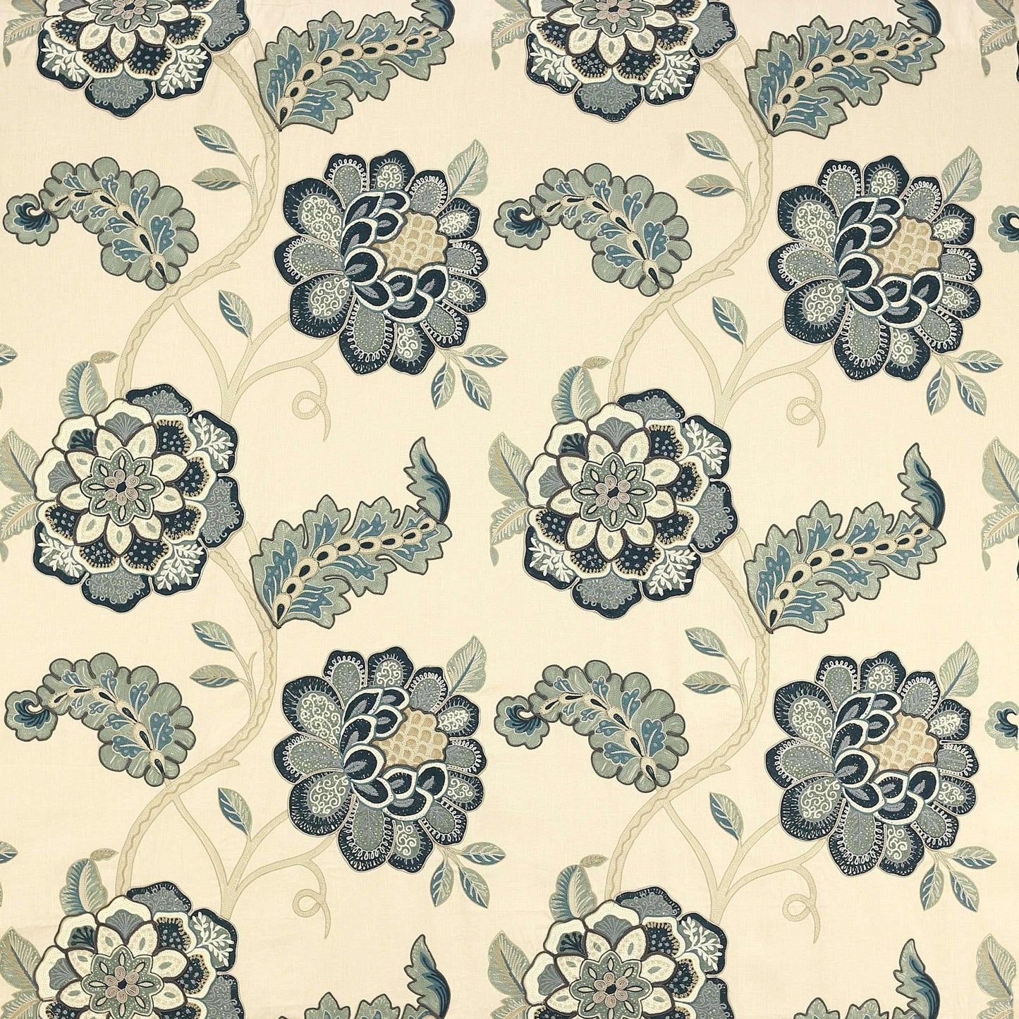 Tourelles Fabric - Indigo - Manuel Canovas - M4041-01 - Premier Wallcovering