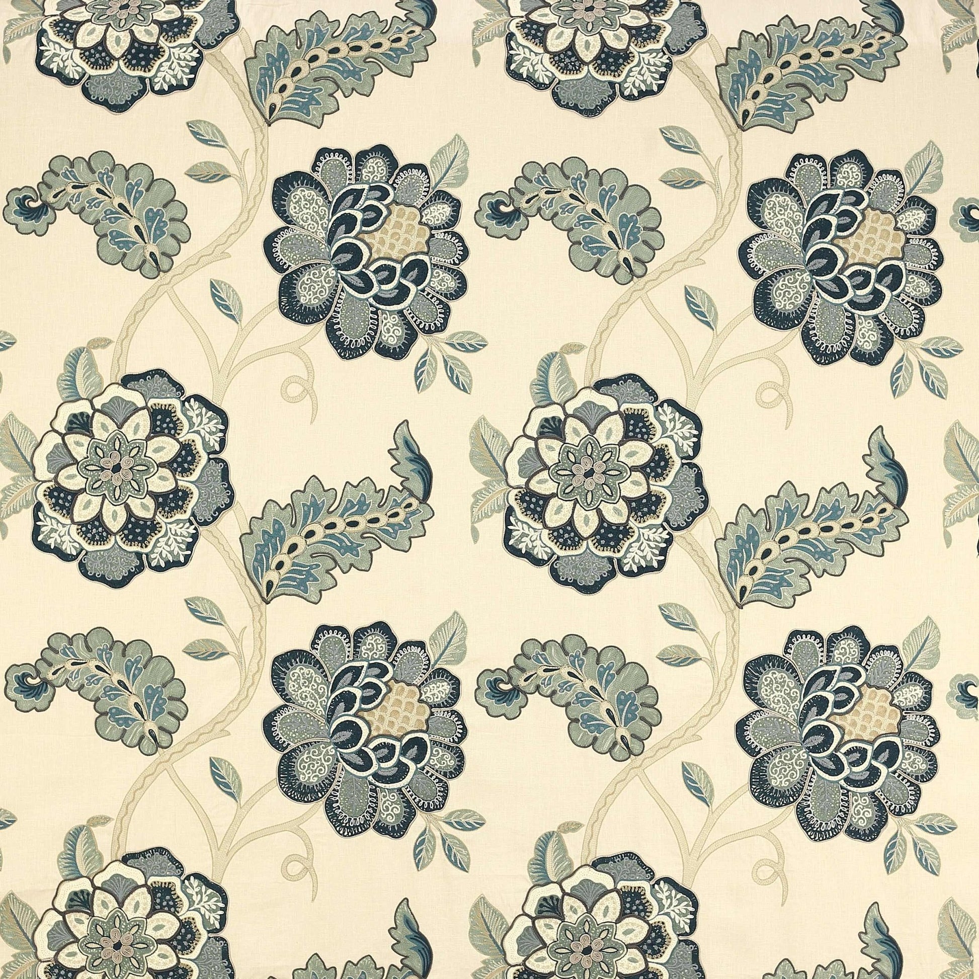 Tourelles Fabric - Indigo - Manuel Canovas - M4041-01 - Premier Wallcovering