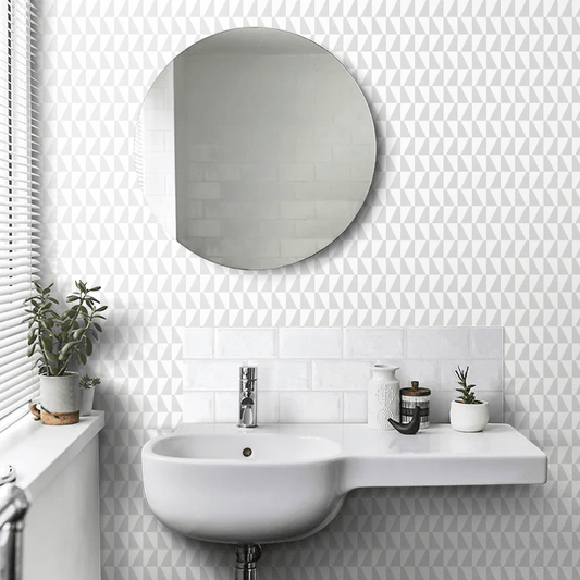 Trapez Wallpaper - Silver - Boråstapeter - 1778 - Premier Wallcovering