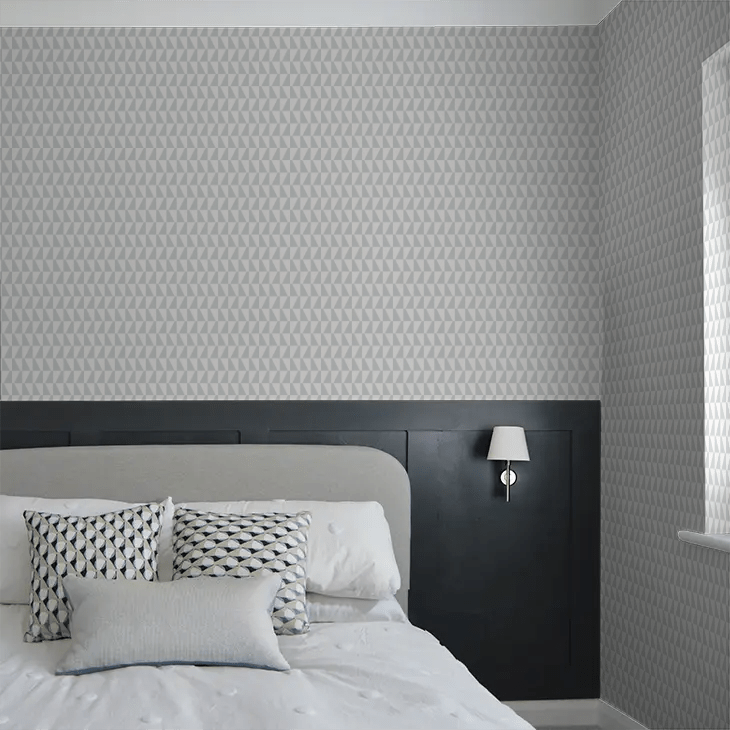 Trapez Wallpaper - Pale Blue & White - Boråstapeter - 1781 - Premier Wallcovering