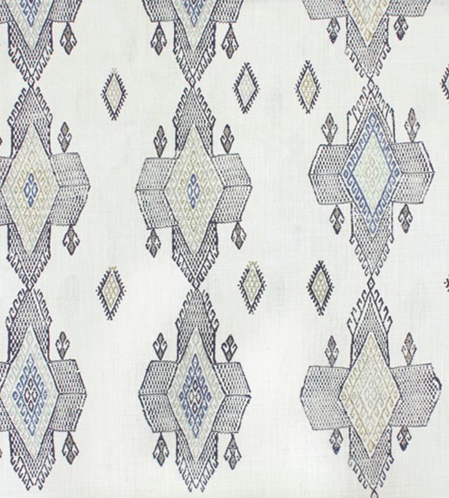 Travelling Light Fabric - Indigo - Christopher Farr Cloth - CF116 - 02 - Premier Wallcovering
