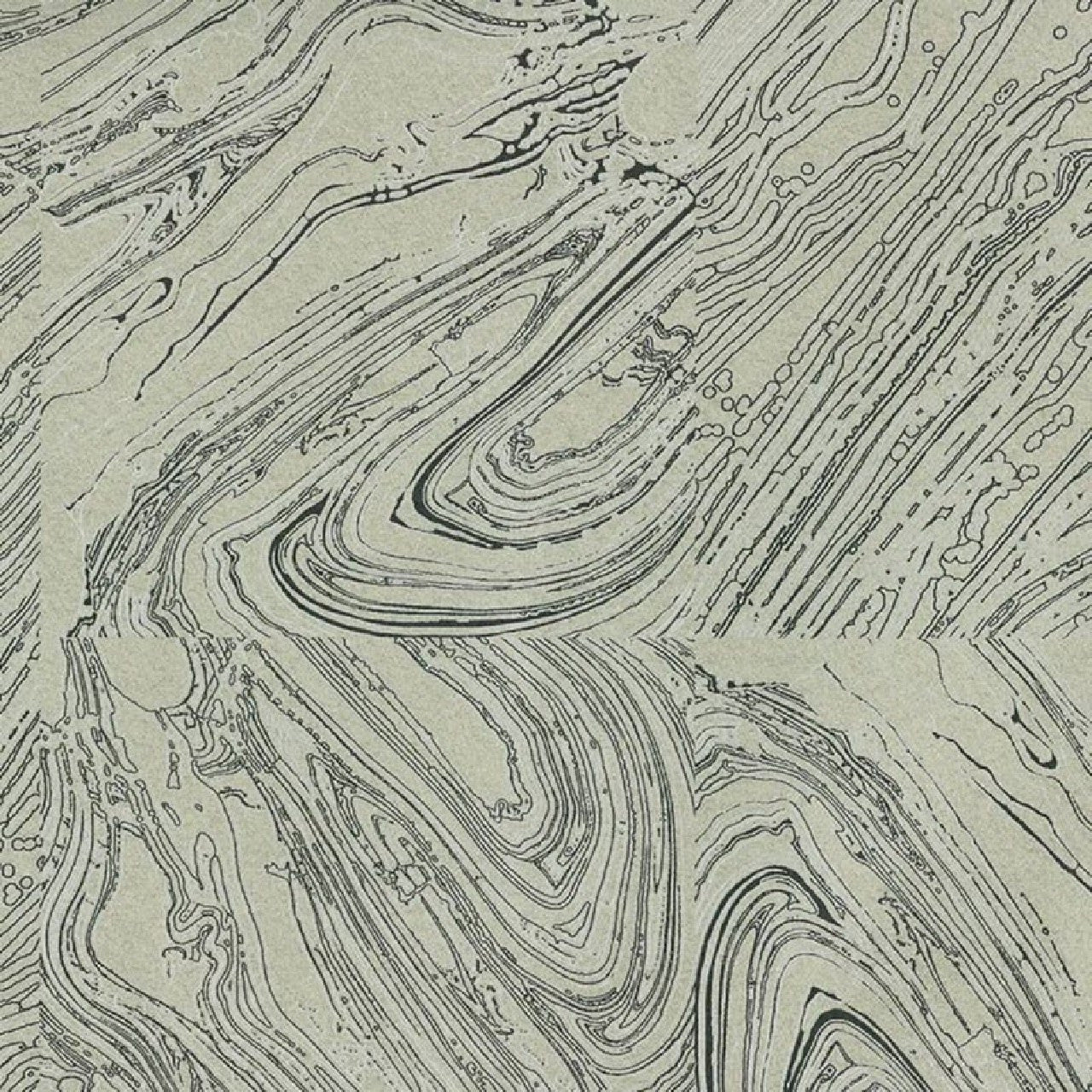 Travertino Wallpaper - Gilver/Black - Osborne & Little - CW6000-04 - Premier Wallcovering