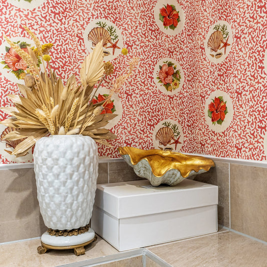 Treath Wallpaper - Coral - Wear The Walls - TRCL894152 - Premier Wallcovering