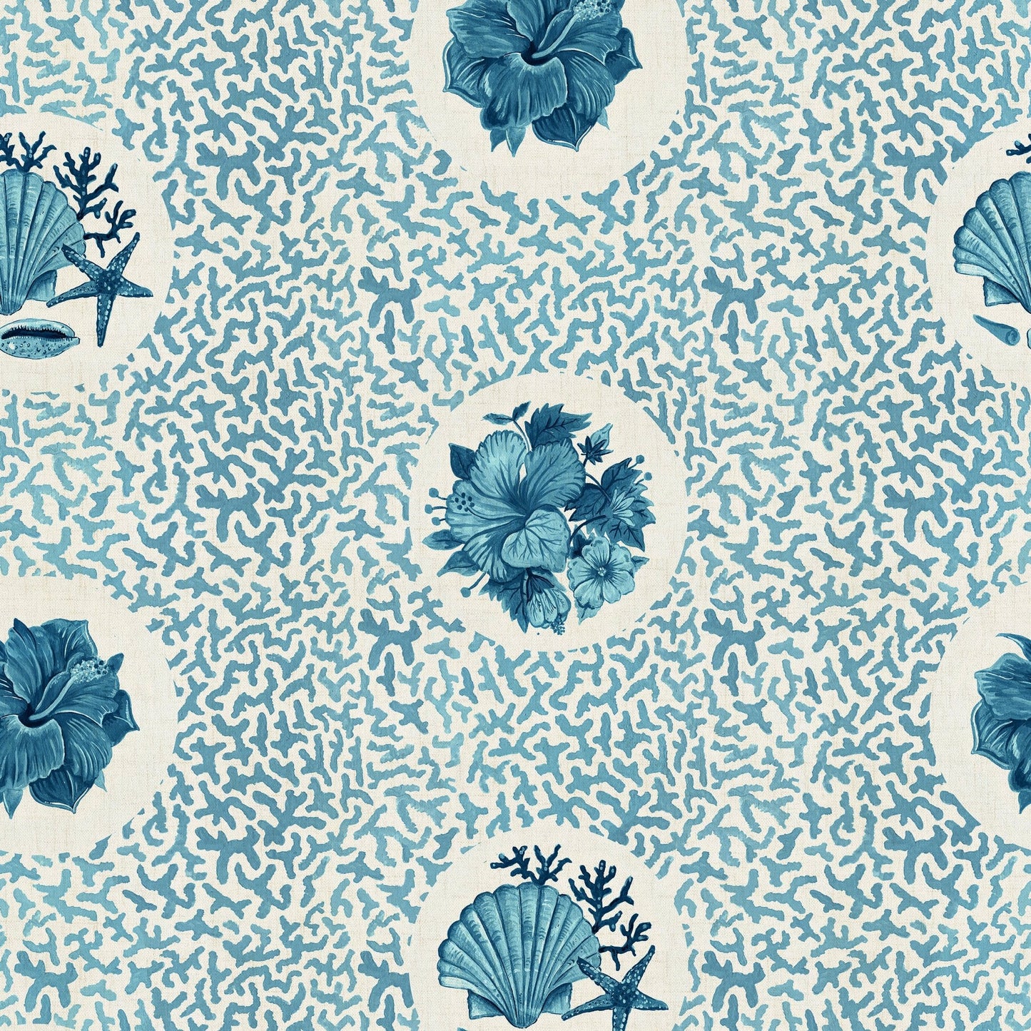 Treath Wallpaper - Marine-Blue - Wear The Walls - TRMV894152 - Premier Wallcovering