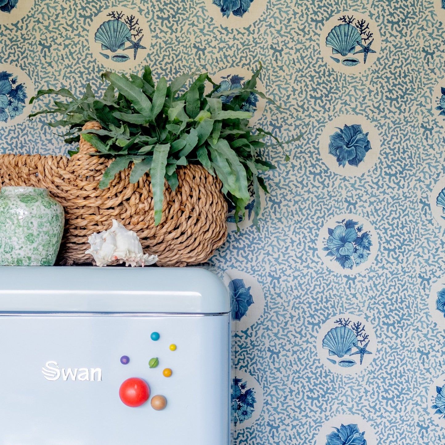 Treath Wallpaper - Marine-Blue - Wear The Walls - TRMV894152 - Premier Wallcovering