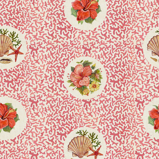 Treath Wallpaper - Coral - Wear The Walls - TRCL894152 - Premier Wallcovering