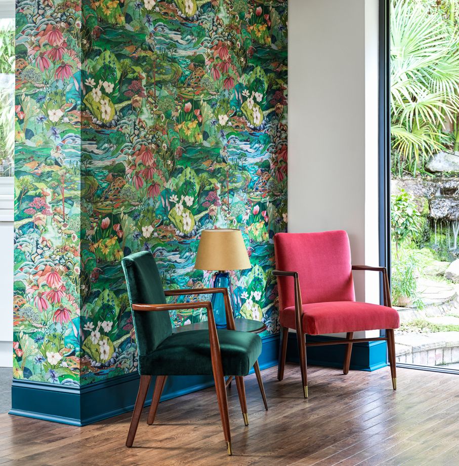 Trebah Wallpaper - Terracotta - Osborne & Little - W7685-02 - Premier Wallcovering