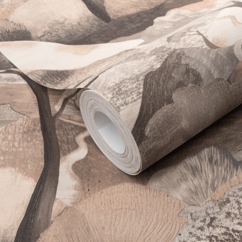 Tree Landscape Wallpaper - Beige - Erismann - 10433 - 32 - Premier Wallcovering