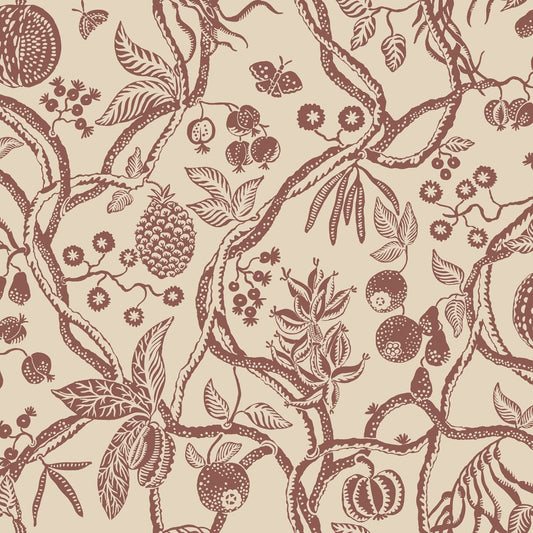 Tree of Life Wallpaper - Burgundy - Sandberg - S10614 - Premier Wallcovering
