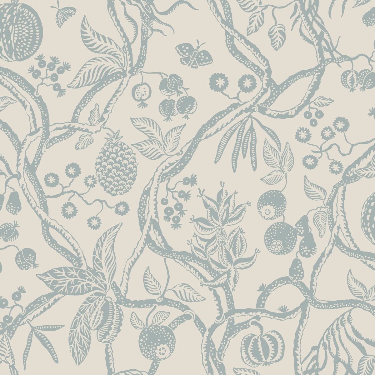 Tree of Life Wallpaper - Light Blue - Sandberg - S10615 - Premier Wallcovering