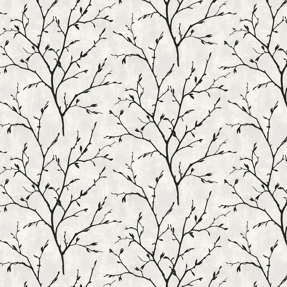 Tree Silhouette Wallpaper - Contrast - NextWall - NW57400 - Premier Wallcovering