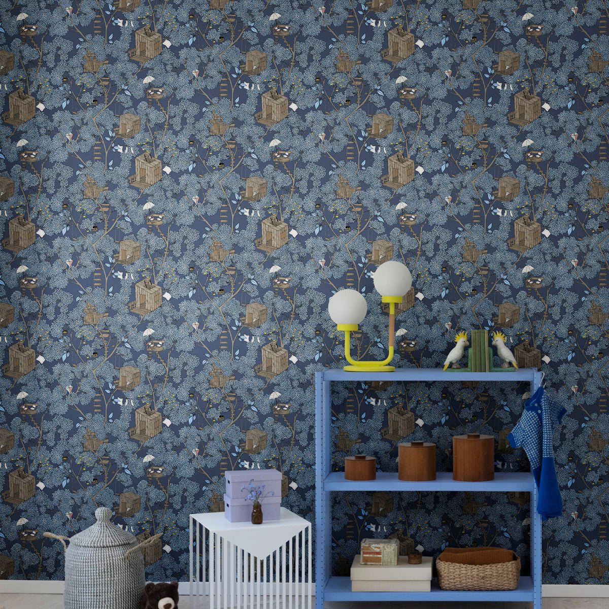 Treehouse Wallpaper - Night - Rebel Walls - R18012 - Premier Wallcovering