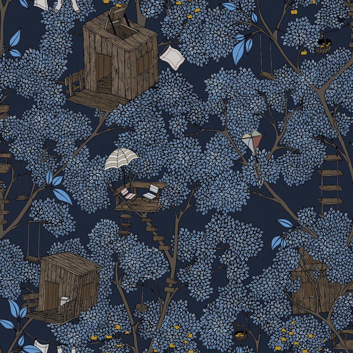 Treehouse Wallpaper - Night - Rebel Walls - R18012 - Premier Wallcovering