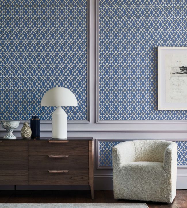 Treillage Wallpaper - Leaf Green on Chalk - 116/6022 - Cole & Son - Premier Wallcovering