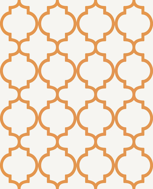 Trellia Wallpaper - Orange - Graham & Brown - 130298 - Premier Wallcovering