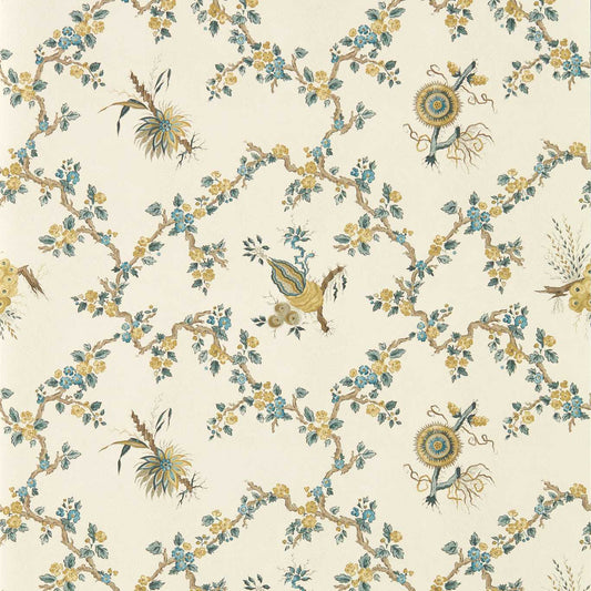 Trelliage Wallpaper - Chamomile/Chalk - DGDW217319 - Sanderson - Premier Wallcovering