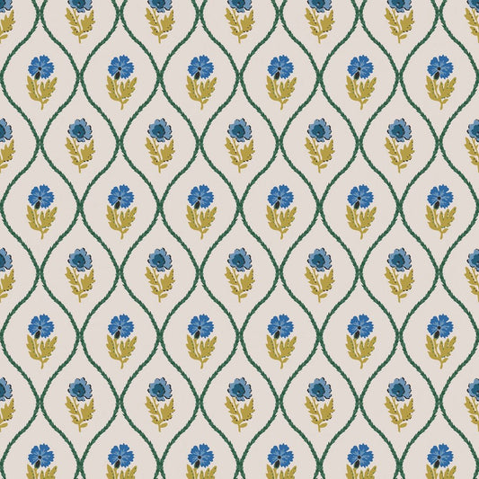 Trellis Floral Wallpaper - Cream Gold - Joules - 120876 - Premier Wallcovering