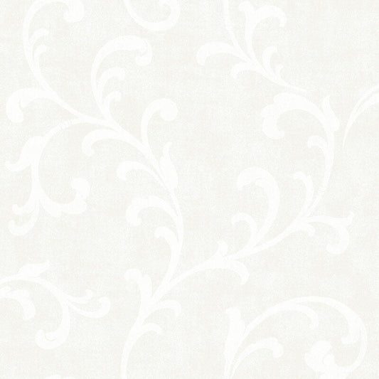 Trellis Scroll Wallpaper - White - SK Filson - DE41824 - Premier Wallcovering