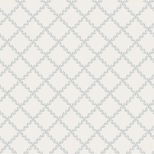 Trellis Wallpaper - Misty Blue - Sandberg - S10303 - Premier Wallcovering
