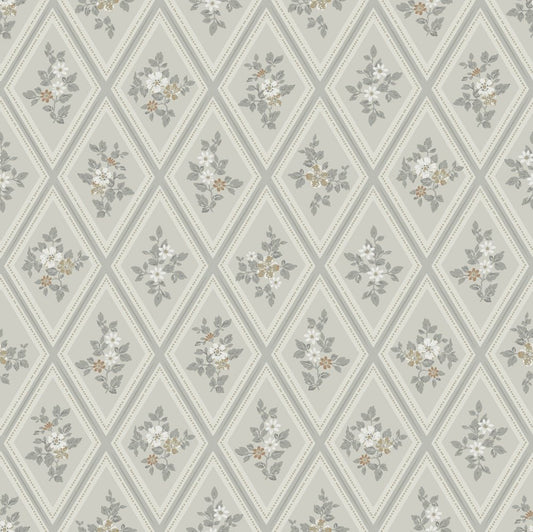 Trellis Wallpaper - Blue - Midbec - 16016 - Premier Wallcovering