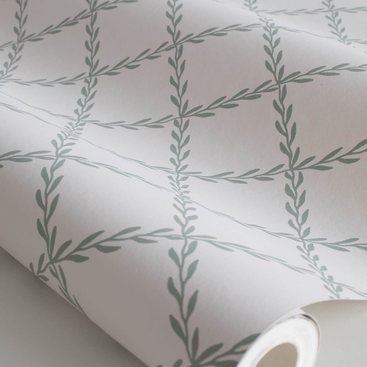 Trellis Wallpaper - Forest Green - Sandberg - S10304 - Premier Wallcovering