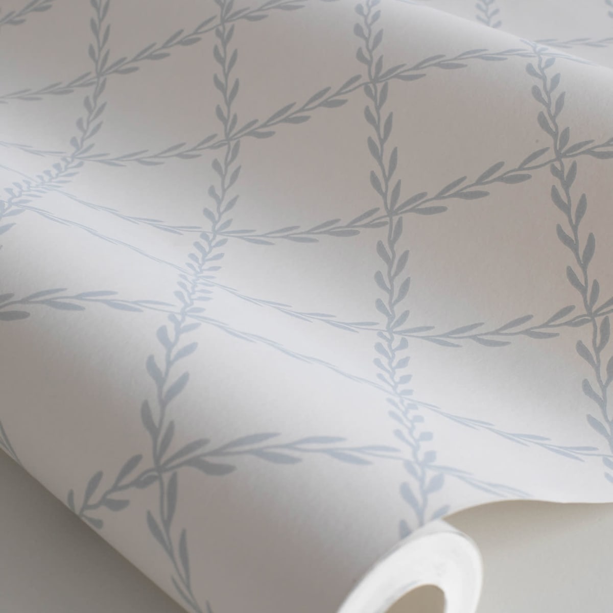 Trellis Wallpaper - Misty Blue - Sandberg - S10303 - Premier Wallcovering